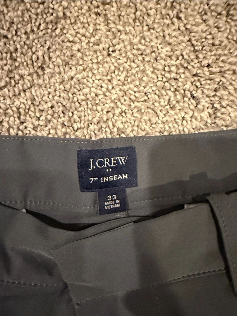 J. Crew Men's Charcoal Flat Front Performance Shorts